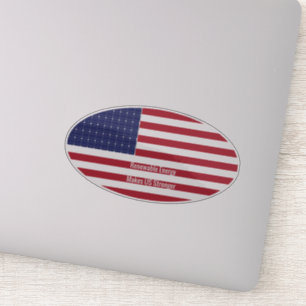 Sticker Drapeau Oval US avec panneau solaire