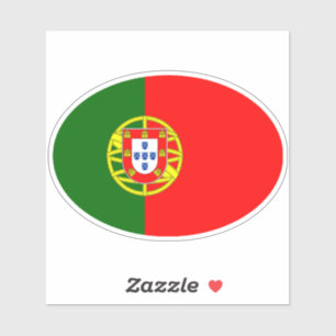 Sticker Drapeau ovale du Portugal