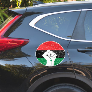 Sticker Drapeau panafricain Poing, Histoire noire afro-amé