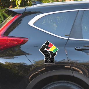 Sticker Drapeau panafricain Poing, histoire noire afro-amé