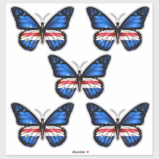 Sticker Drapeau papillon du Cap-Vert