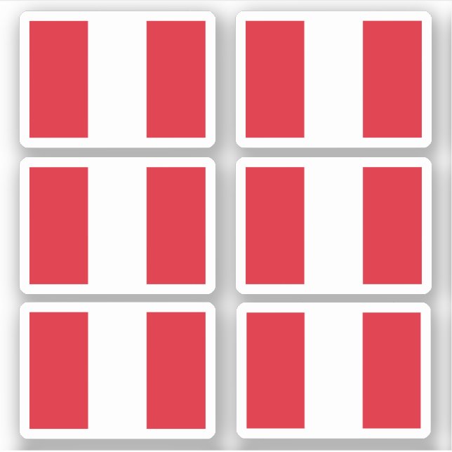 Sticker Drapeau péruvien (Devant)