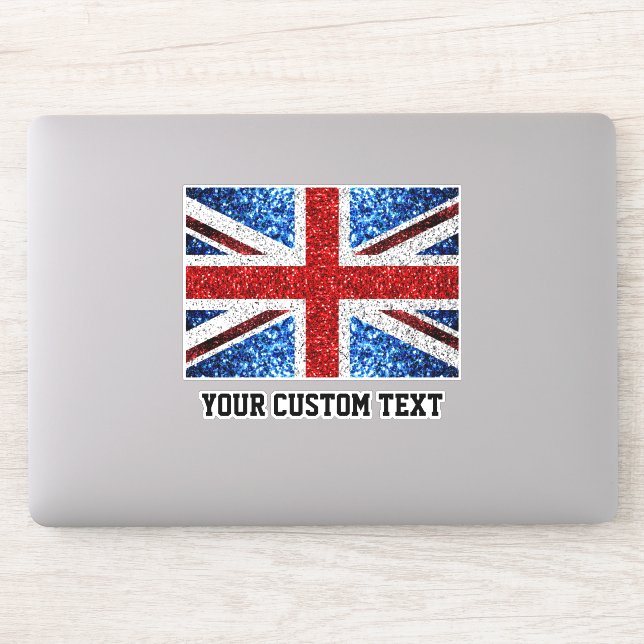 Sticker Drapeau rouge bleu blanc éclat Votre texte personn (Ordinateur)