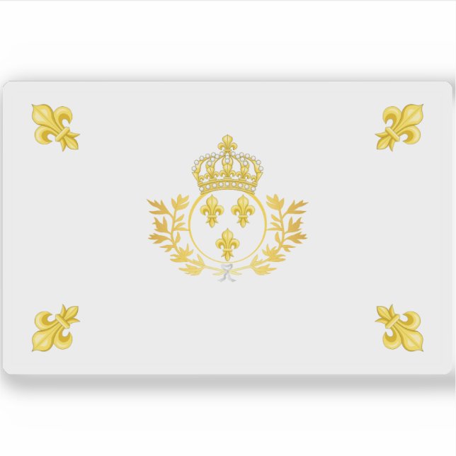 Sticker Drapeau royal de France (1814-1830) (Devant)