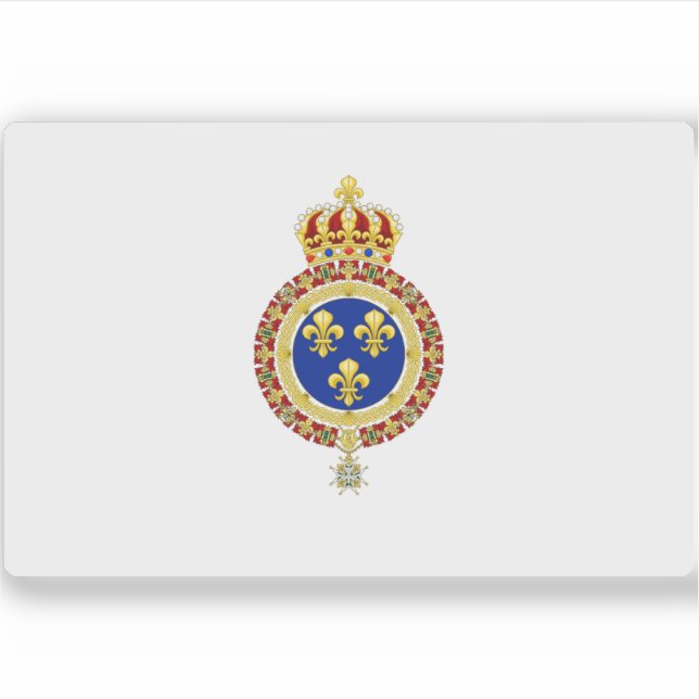Sticker Drapeau royal de France (époque de la Restauration (Devant)