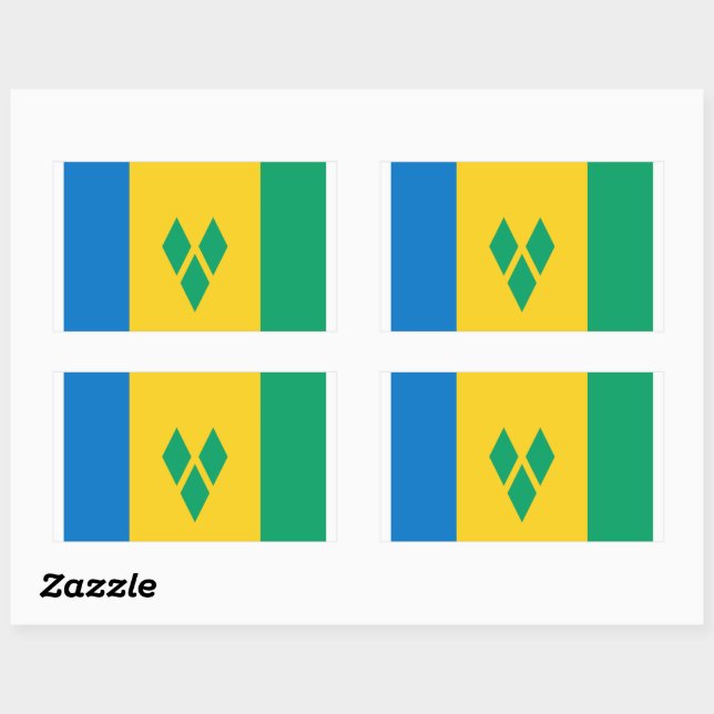 Sticker Drapeau Saint-Vincent-et-les Grenadines (Feuille)