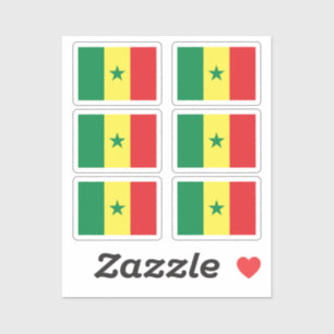 Sticker Drapeau Sierra Leone Collection pack de 6