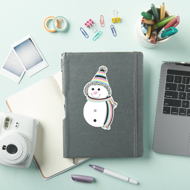 Sticker Drapeau Snowman de la Fierté Polygenre (Couverture iPad)
