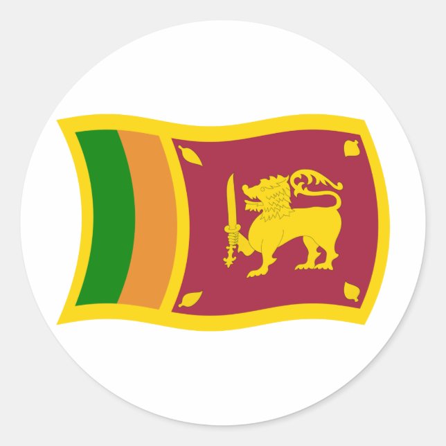 Sticker Drapeau Sri Lanka (Devant)