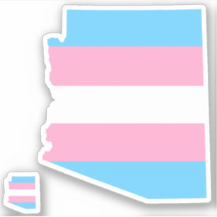 Sticker drapeau transgenre rayé de la fierté de l'arizona