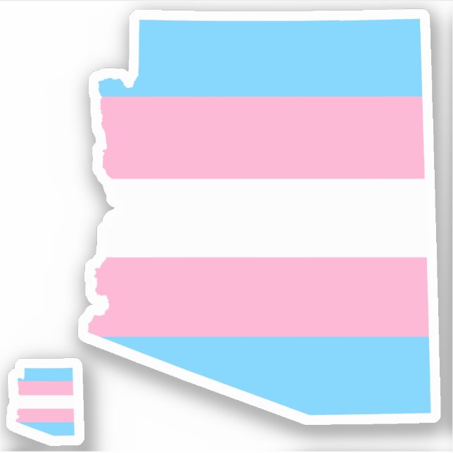 Sticker drapeau transgenre rayé de la fierté de l'arizona (Devant)
