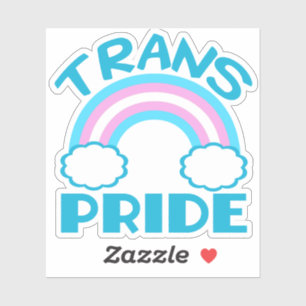 Sticker Drapeau transgenre Trans Pride Arc-en-ciel