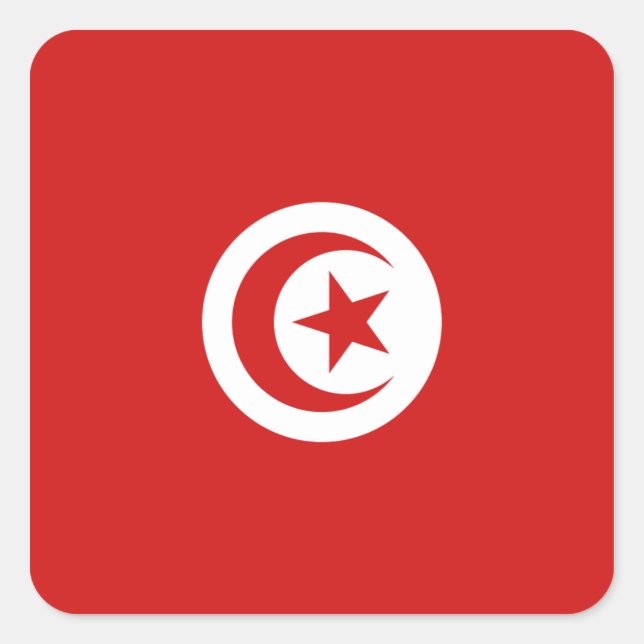 Sticker Drapeau Tunisie (Devant)