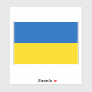 Sticker Drapeau ukrainien. Je soutiens l'Ukraine.