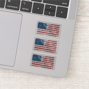 Sticker Drapeau USA grunge set 3x