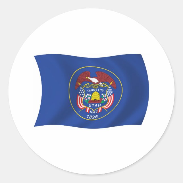 Sticker Drapeau Utah (Devant)