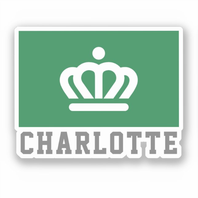 Sticker Drapeau (variante) de Charlotte, NC (Recto)