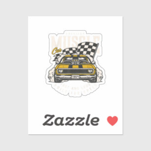 Sticker Drapeau vintage American Muscle Car Racing