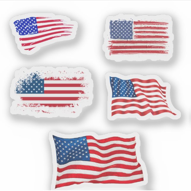 Sticker Drapeaux américains patriotiques (Devant)