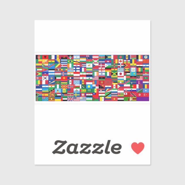 Sticker Drapeaux du monde (Feuille)
