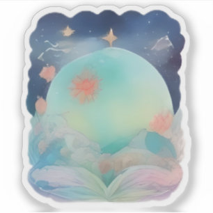 Sticker Dreamscape Open Book Universe