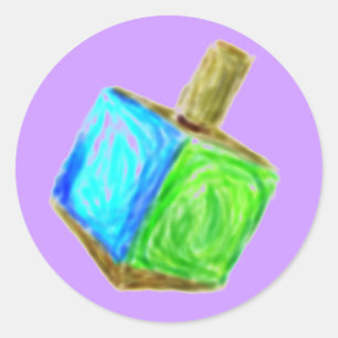 Sticker Dreidel Violet