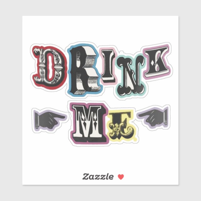 Sticker Drink Me 3 (Feuille)