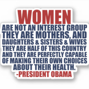 Sticker Droits des femmes Citation d'Obama