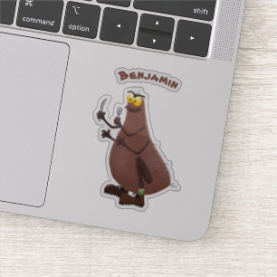 Sticker Drôle affamé pulette affamée dessin animé