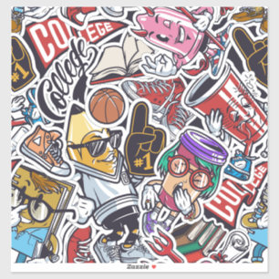 Sticker Drôle amusant CARTOON COMIC