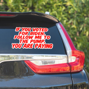 Sticker drôle anti Biden prix de l'essence inflation voit