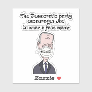 Sticker Drôle anti Joe Biden portant Mask Politics