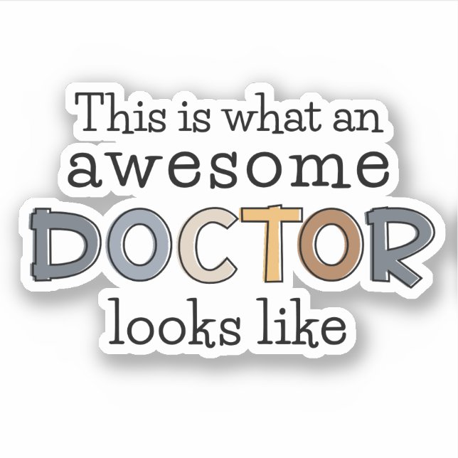 Sticker Drôle cadeau de docteur | Médecin génial (Devant)