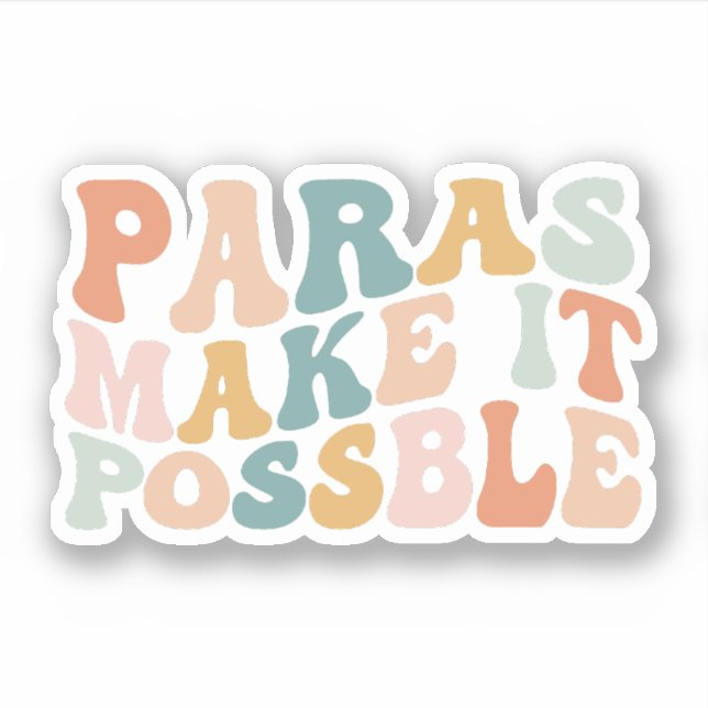 Sticker Drôle cadeau Paraprofessionnel, Para Enseignant (Devant)