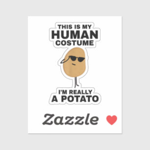 Sticker Drôle C'est mon costume humain Je suis vraiment un