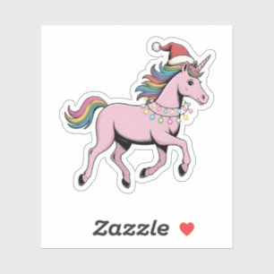 Sticker Drôle de chapeau de Noël Santa Axolotl déguisement