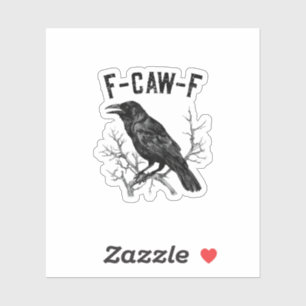 Sticker Drôle de corbeau corneille oiseau corbeau hommes f