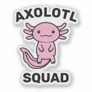 Sticker Drôle de groupe d'Axolotls mignons Fête modifiable