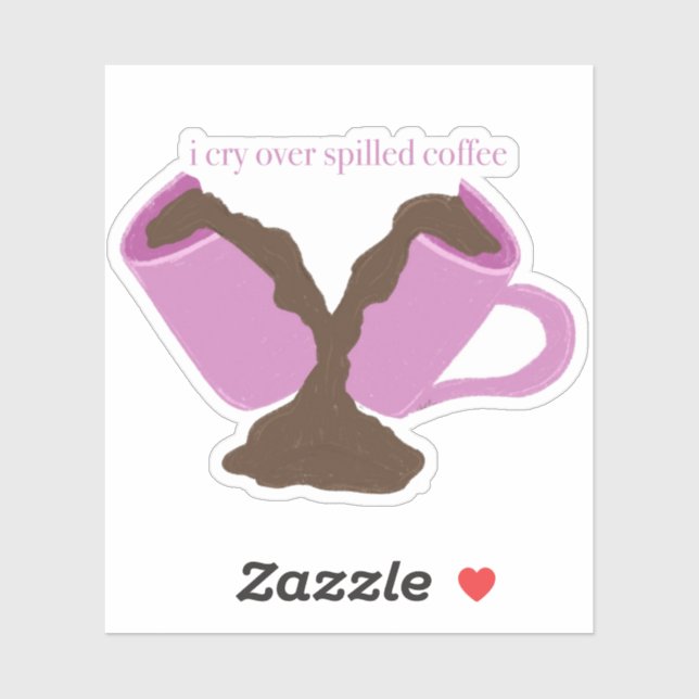 Sticker Drôle Décal de Mug Broken pour les amateurs de caf (Feuille)