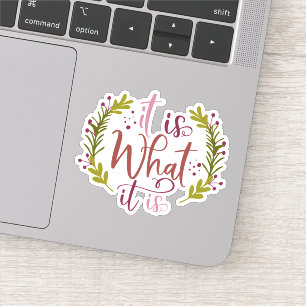 Sticker Drôle Design Avec Un Dit C'Est Ce Qu'Il Est