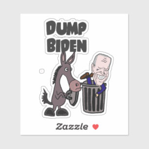 Sticker Drôle Dump Joe Biden Cartoon