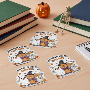 Sticker Drôle Halloween Capybara mignon "Cappy Crew" Dessi