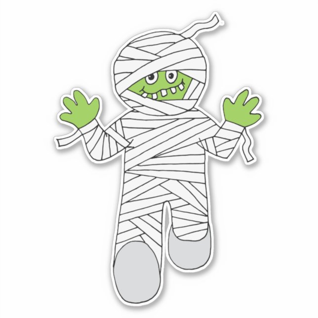 Sticker Drôle Halloween Fête de la maman garçon Favoriser (Devant)