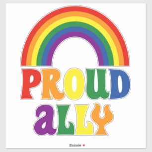 Sticker Drôle LGBT Rainbow Pride Fière Ally Cadeau