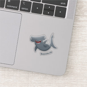 Sticker Drôle mignon requin marteau dessin animé