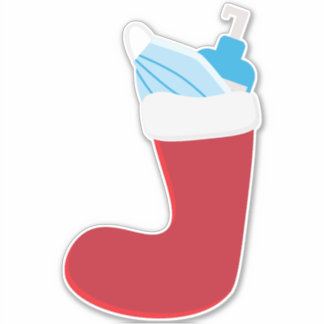 Sticker Drôle Noël 2020 Rupture rouge