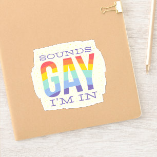 Sticker Drôle Sons Gay Im Dans LGBTQI Rainbow Flag Pride