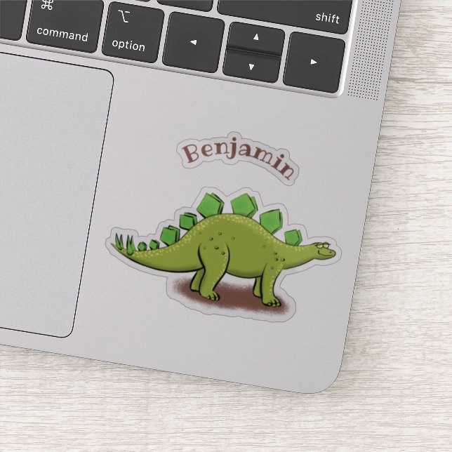 Sticker Drôle stegosaurus dinosaure dessin animé (Détail)