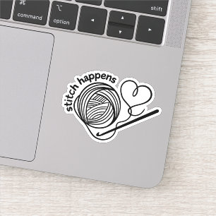 Sticker Drôle Stitch Arrive Crochet étanche
