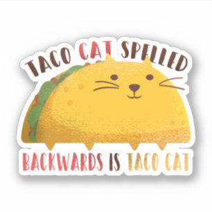 Sticker Drôle Taco Cat Cartoon Ado garçon fille Cadeaux me